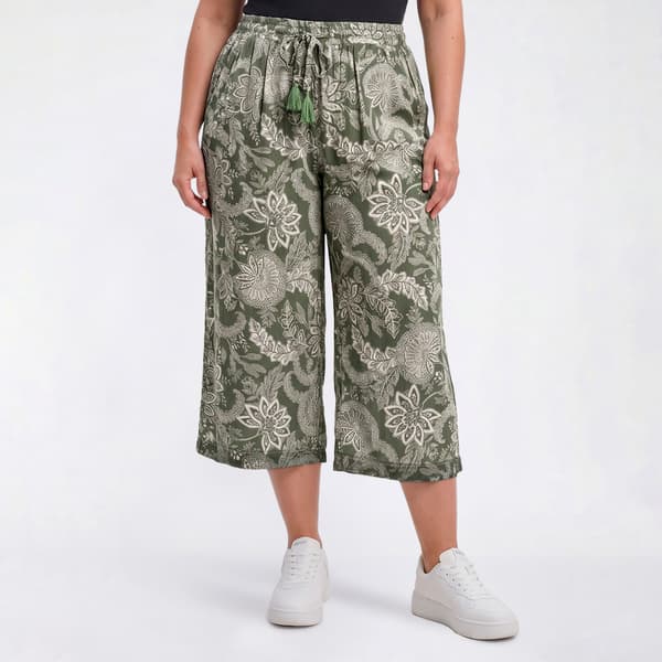 Plus Size Preswick & Moore(R) Floral Paisley Cropped Palazzos