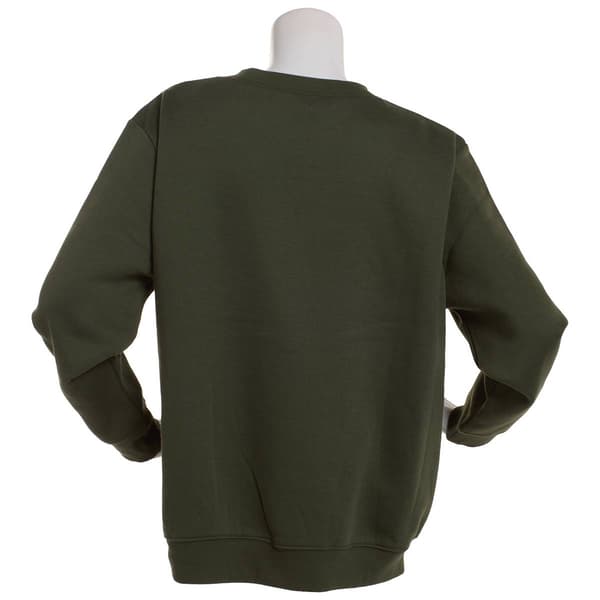 Plus Size Hasting & Smith Long Sleeve Solid Crew Neck Sweatshirt