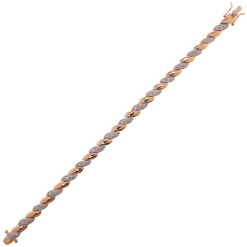 Gianni Argento Rose Gold 1/4ctw. Diamond San Marco Bracelet - image 