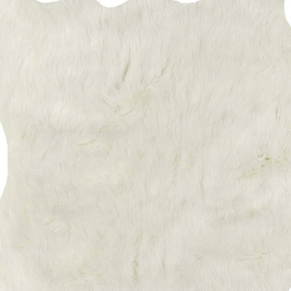 9th & Pike&#174; Super Soft Off White Faux Hide Area Rug