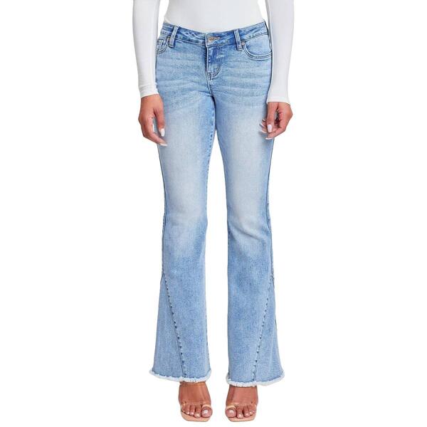 Juniors YMI&#40;R&#41; Low Rise Frayed Flare Jeans - image 