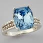 Ashley Cooper(tm) Silver Sapphire Denim Blue CZ Ring - image 1
