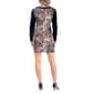 Womens 24/7 Comfort Apparel Abstract Long Sleeve Shift Dress - image 1