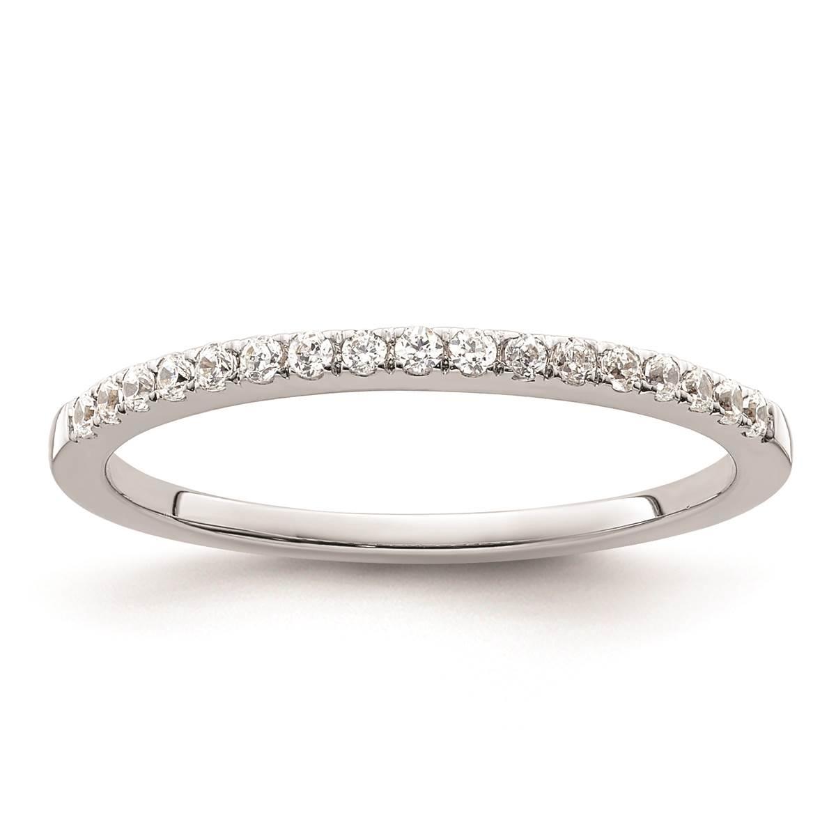 Pure Fire 14kt. White Gold Lab Grown Diamond Wedding Band
