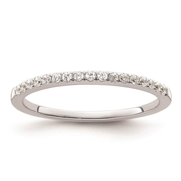 Pure Fire 14kt. White Gold Lab Grown Diamond Wedding Band