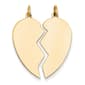 Gold Classics&#40;tm&#41; 14k. Yellow Gold 2pc Heart Disc Charm - image 1