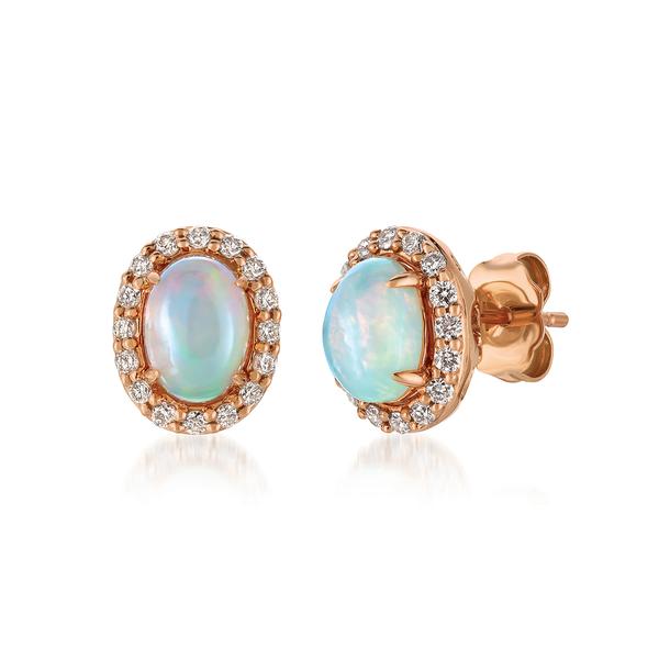 Le Vian(R) Earrings Neopolitan Opal(R) & Diamond Oval Stud Earrings - image 