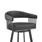 Armen Living Chelsea Faux Leather Bar Height Swivel Bar Stool - image 5