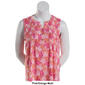 Plus Size Napa Valley Florida Keys Floral Pleat Sleeveless Henley - image 3