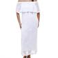 Petite Ellen Weaver Solid Off The Shoulder Lace Maxi Dress - image 4