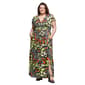 Plus Size 24/7 Comfort Apparel Butterfly Side Slit Maxi Dress - image 1
