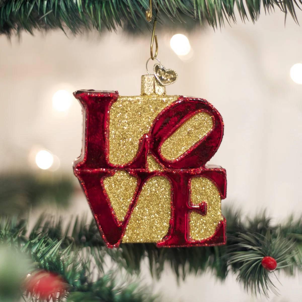 Old World Christmas Love Glass Ornament