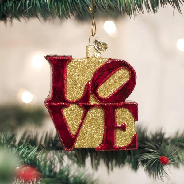 Old World Christmas Love Glass Ornament