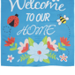 Northlight Welcome to Our Home Blue Floral Outdoor House Flag - image 5