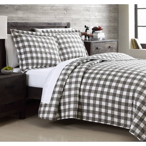 Spirit Linen Home&#8482; Holiday Grey & White Quilt Set