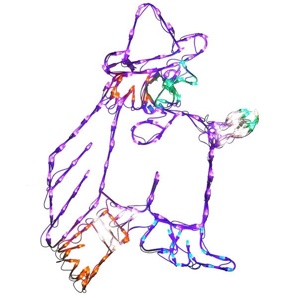 National Tree 46in. Halloween LED Flying Witch Wall Decor - image 
