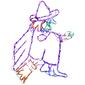 National Tree 46in. Halloween LED Flying Witch Wall Decor - image 1
