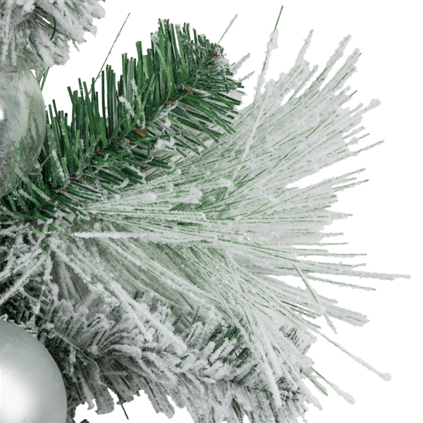 Northlight 6ft. Flocked Pine Christmas Garland with Ornaments