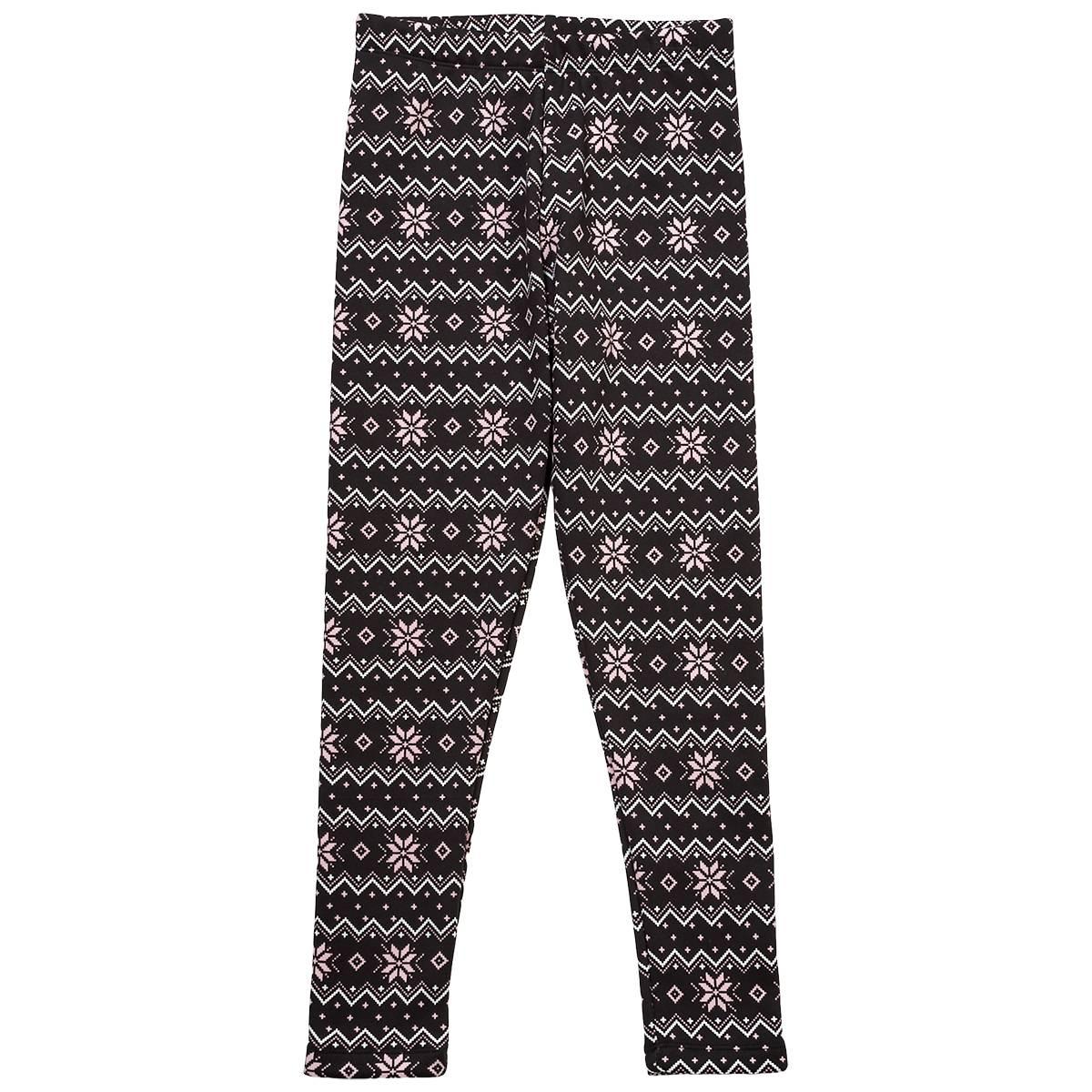 Girls (4-6x) Wallflower Girl(R) Fair Isle Faux Fur Lined Leggings