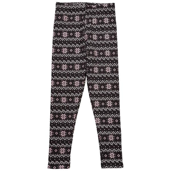Girls (7-16) Wallflower Girl(R) Fair Isle Faux Fur Lined Leggings - image 