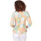 Womens Ruby Rd. Spring Breeze Knit Japanese Mums Tee - image 2