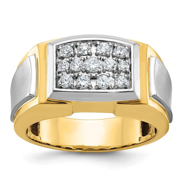 Mens Diamond Classics(tm) 10kt. Gold IBGoodman Diamond Cluster Ring - image 