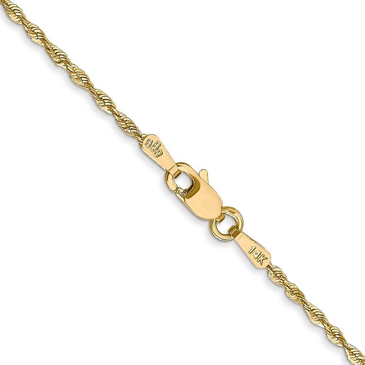 Unisex Gold Classics™ 1.5mm. Diamond Cut Light Rope Necklace