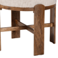 Baxton Studio Whitfield Round Upholstered Fabric Ottoman Stool - image 2