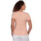 Petite Hearts of Palm Printed Essentials V Neck Abstract Dot Tee - image 2