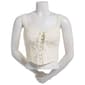 Juniors Self Esteem Eyelet Lace-Up Corset Top with Ruffle Straps - image 1