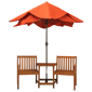 Northlight Acacia Wood Jack and Jill Chair With Table Patio Set - image 3