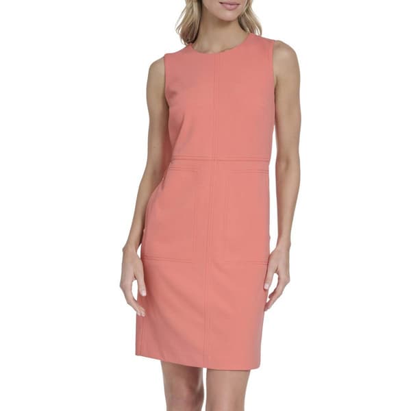 Womens Tommy Hilfiger Sleeveless Crepe Shift Dress - image 