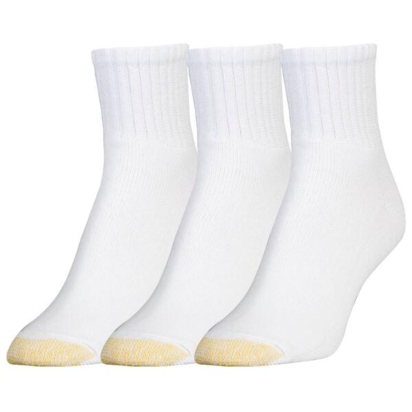 Womens Gold Toe&#40;R&#41; Extended Sport Aquafx Quarter 3pk. Socks - image 