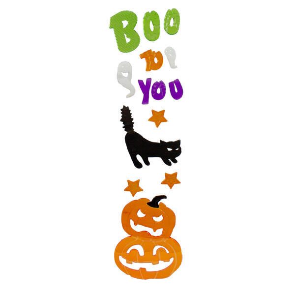 Northlight Seasonal Boo to You Halloween Gel Window Clings - image 