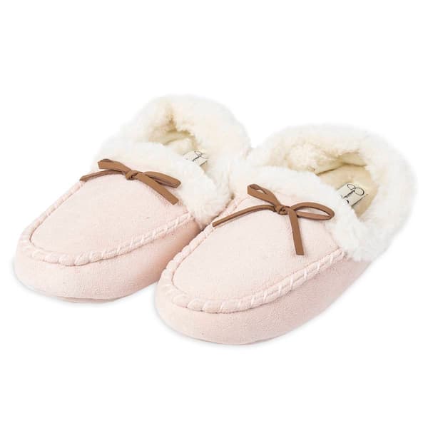 Womens Jessica Simpson Microsuede Moccasin Slippers