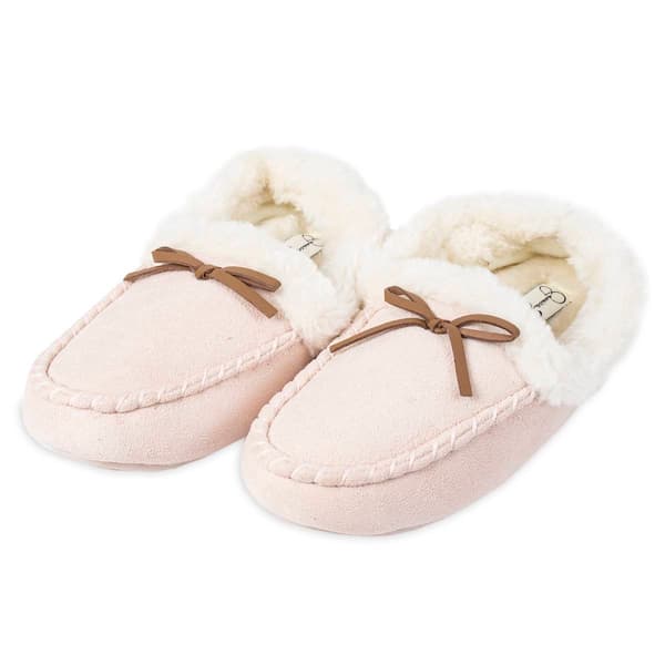 Womens Jessica Simpson Microsuede Moccasin Slippers - image 