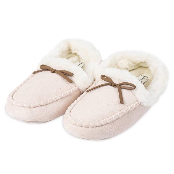Womens Jessica Simpson Microsuede Moccasin Slippers - image 