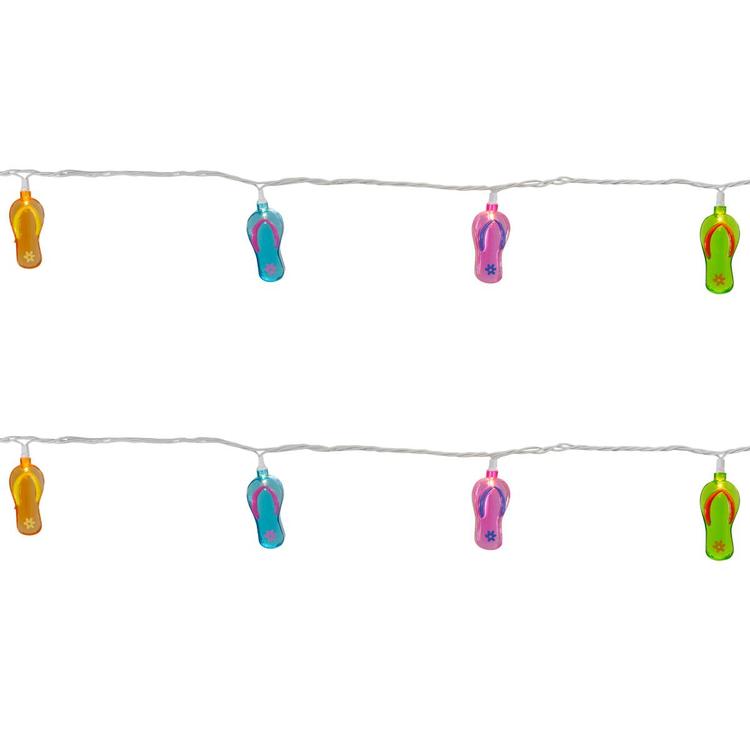 Northlight Seasonal 10ct. Summer Flip Flop Novelty String Lights