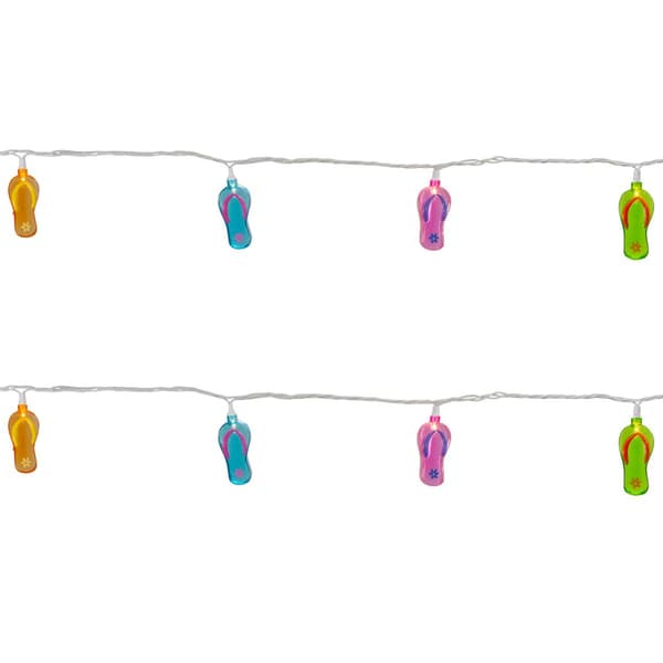 Northlight Seasonal 10ct. Summer Flip Flop Novelty String Lights