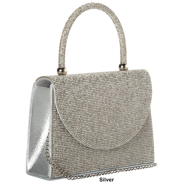 D''Margeaux Top Handle Rhinestones Glitter Clutch