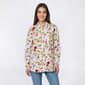 Womens LANDS END(R) Floral Vine Point Collar Button Down - image 1