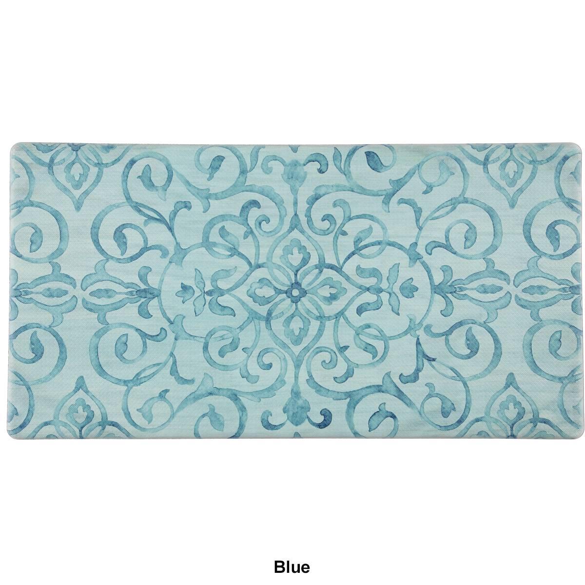 J&V Textiles Cloud Comfort Anti-Fatigue Medallion Kitchen Mat