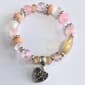 Beautiful Blessings Light Pink Stretch Bracelet with Heart Charm - image 1