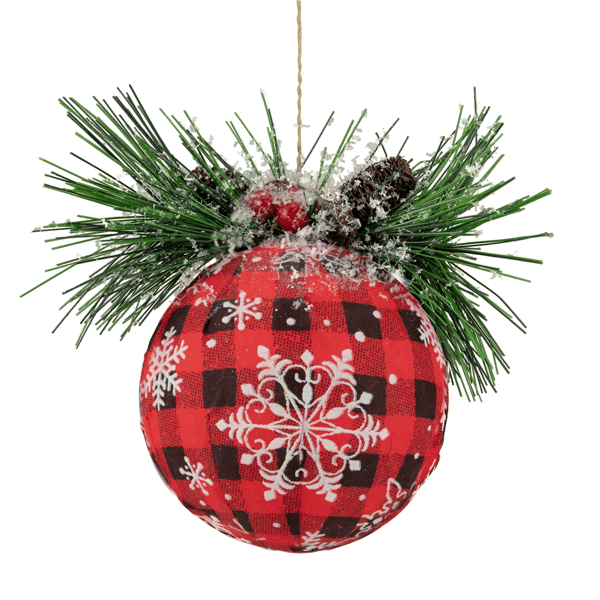 Northlight Buffalo Plaid Snowflake Christmas Ornament
