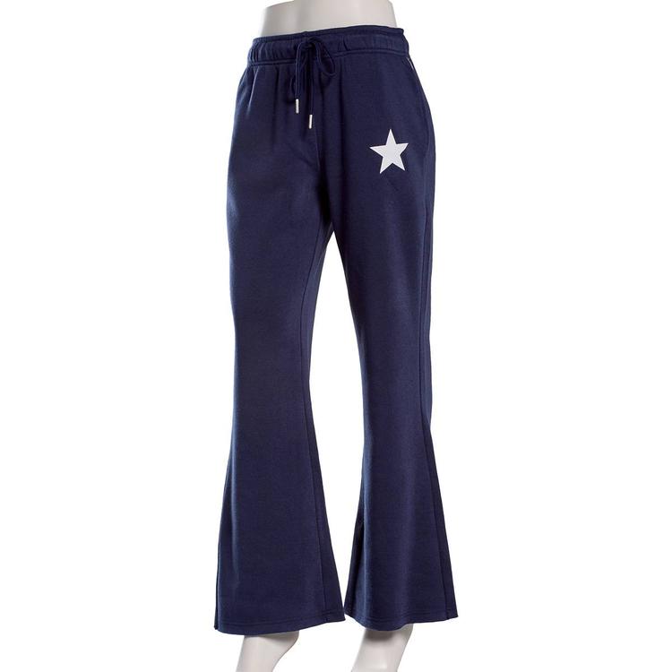 Juniors No Comment Star Graphic Fleece Flare Sweatpants