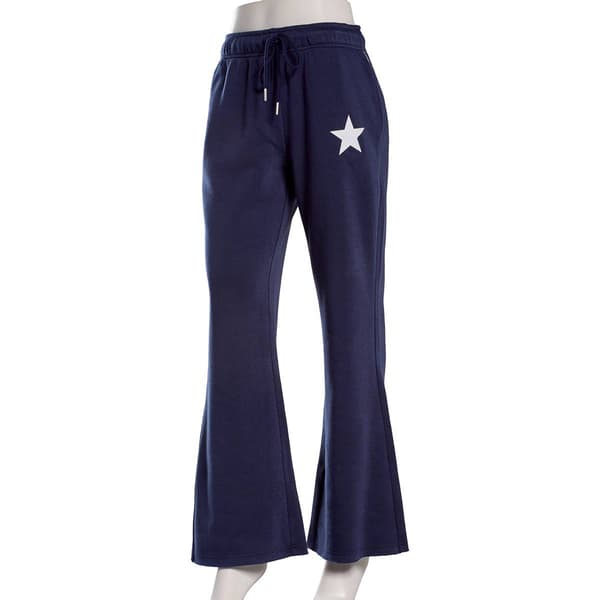 Juniors No Comment Star Graphic Fleece Flare Sweatpants