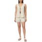 Juniors Wallflower Caprice Linen Tie Vest Eyelet Hem Top - image 2