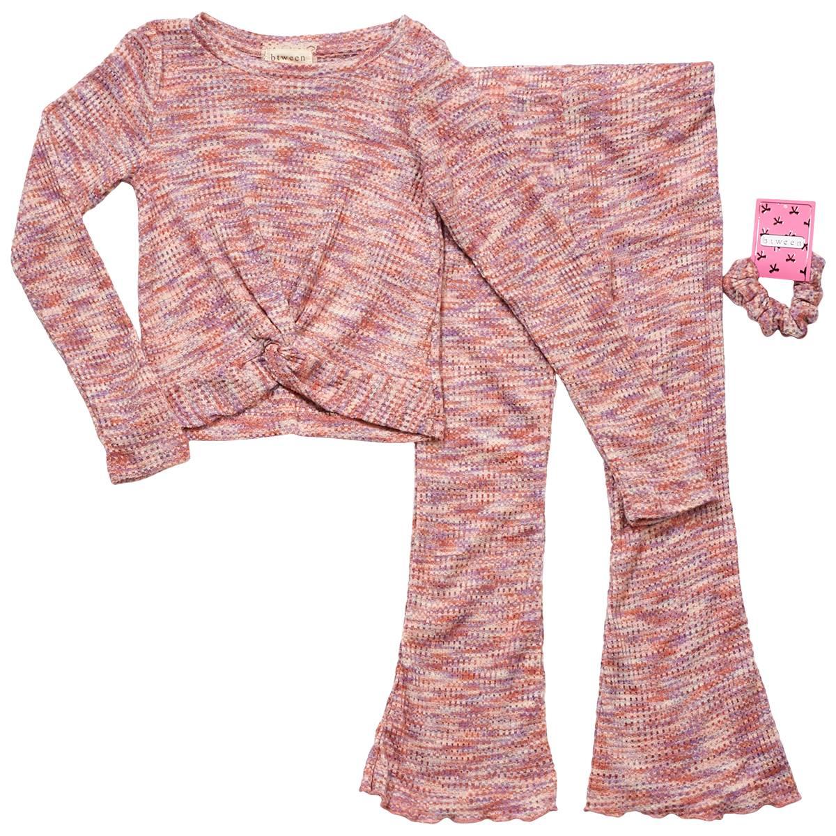 Girls (7-16) BTween® Long Sleeve Thermal Twist Front Top/Leggings