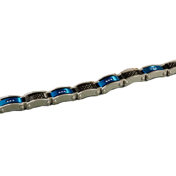 Mens Nova Star&#40;R&#41; Forged 1/10ctw. Lab Grown Diamond Bracelet