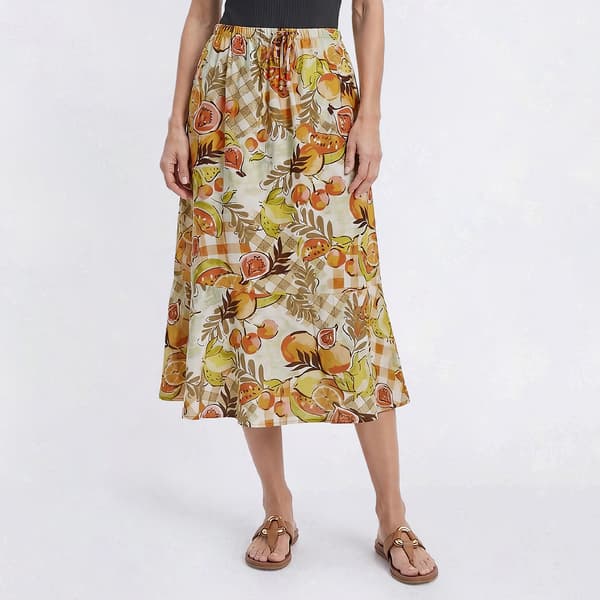 Womens Soho Apparel Fruit Midi Skirt - image 